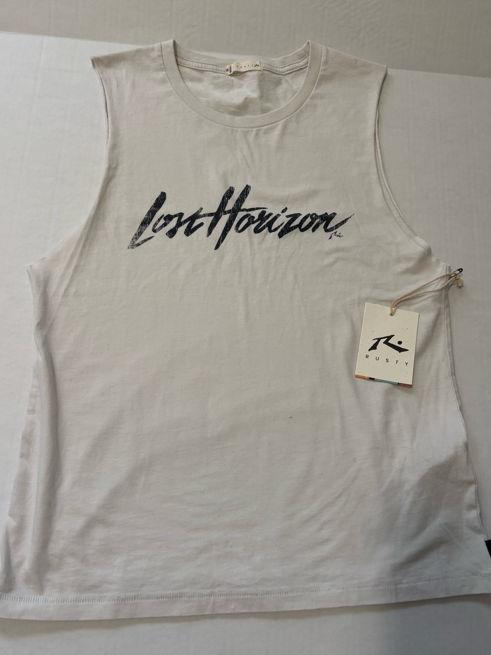 Rusty Women’s Lost Horizon Muscle Tank M White NWT